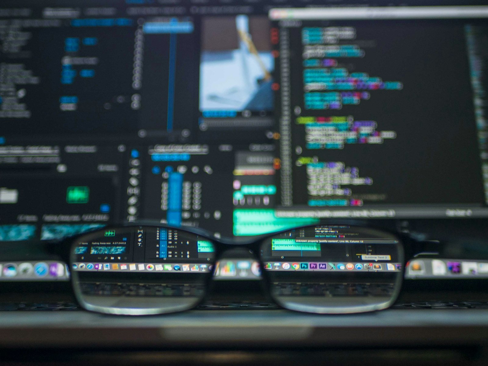 Developer workstation with multiple screens